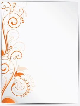 Ornamental border with floral elements and swirls 스톡 일러스트