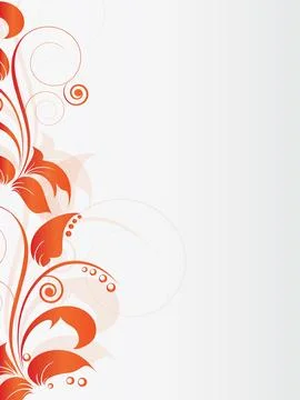 Ornamental border with floral elements and swirls 库存插图