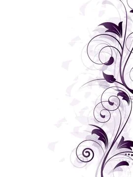 Ornamental border with floral elements and swirls 库存插图