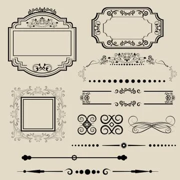 Ornamental borders and frames Stock Illustration