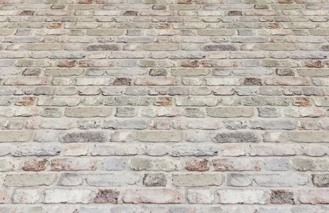 Ornamental brick wall forms part of interior Foto stock