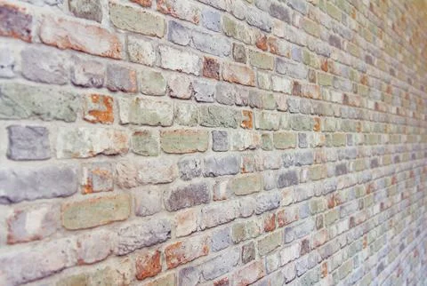 Ornamental brick wall forms part of interior Stock Photos