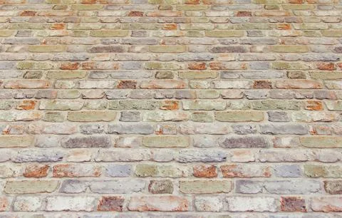 Ornamental brick wall forms part of interior Stock Photos