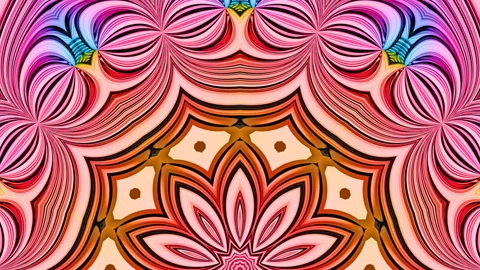 Ornamental bright half circle pulsating and wavering. Stock Footage 255548200