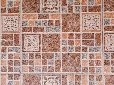 Ornamental Ceramic Tile Pattern Background Texture Foto stock