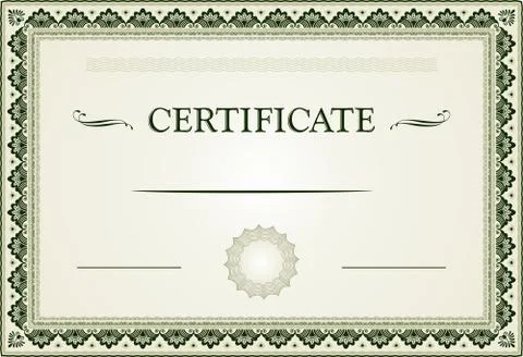 Ornamental certificate border Stock Illustration