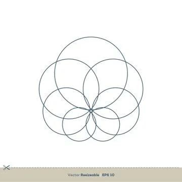 Ornamental Circle Lines Vector Logo Template Illustration Design. Vector EPS 10. Stock Illustration