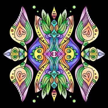 Ornamental Colorfull Abstract Vector. Stock Illustration