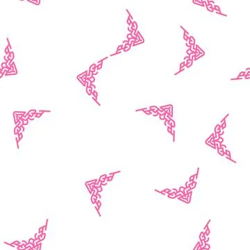 Ornamental corner vector seamless pattern flat Stock Illustration