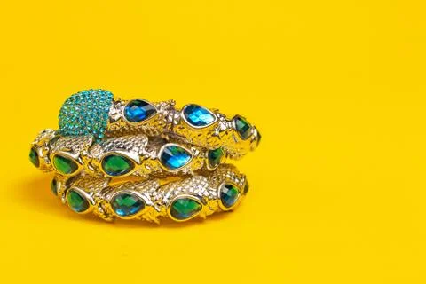 Ornamental decorated braclets Stock Photos