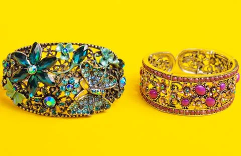 Ornamental decorated braclets Stock-Fotos