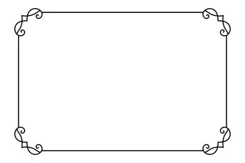 Ornamental decorative page frame. Vector Line style border template Stock Illustration