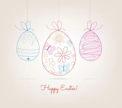 Ornamental doodle easter egg Stock Illustration