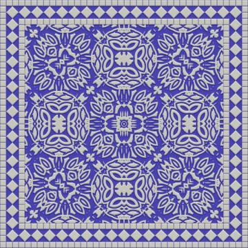 Ornamental Dutch tile Stock Illustration