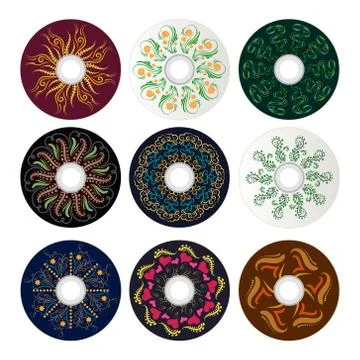 Ornamental DVD disk Stock Illustration