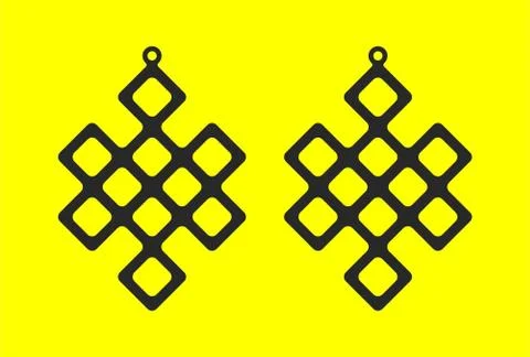 Ornamental earring templates. Laser cut pendant Stock Illustration