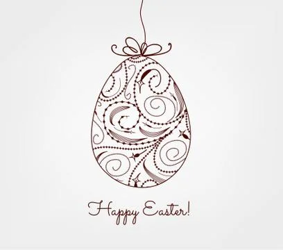 Ornamental easter egg Stock Illustration