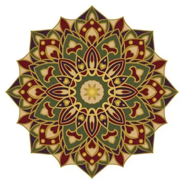 Ornamental eastern mandala. Stock Illustration