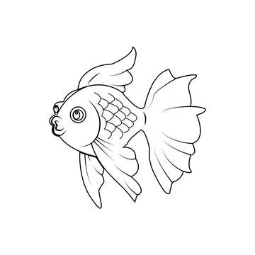 Ornamental fish icon Stock Illustration