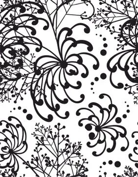 Ornamental floral pattern. Natural elements. - Vector Illustrazione stock