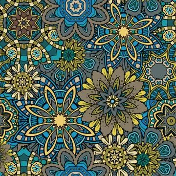 Ornamental Floral seamless pattern Illustrazione stock