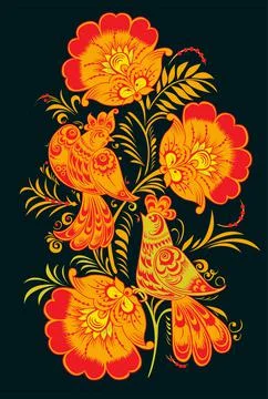 Ornamental flowers Stock Illustration