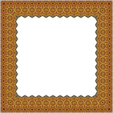 Ornamental Frame for photo with abstract elements Illustrazione stock