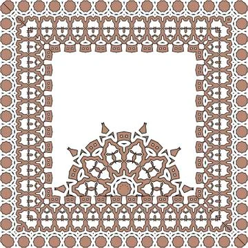 Ornamental Frame for photo with abstract elements Stock Illustration