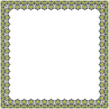 Ornamental Frame for photo with abstract elements Illustrazione stock