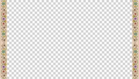 Ornamental frame is showing in flat design template, with floral borders and 스톡 일러스트