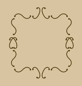 Ornamental frame vintage in editable vector file Illustrazione stock