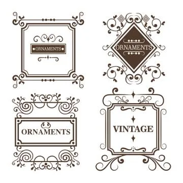 Ornamental frames design Stock Illustration