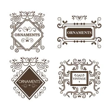 Ornamental frames design Stockillustratie