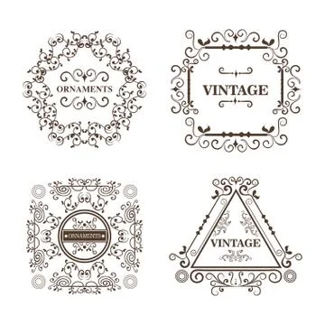 Ornamental frames design Stockillustratie