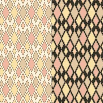 Ornamental geometric grid seamless pattern. Abstract modern rhomb festive design Stock Illustration
