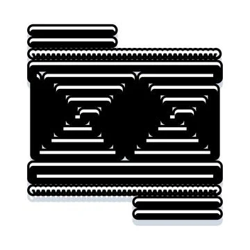 Ornamental geometric maze pattern forming decorative border 스톡 일러스트