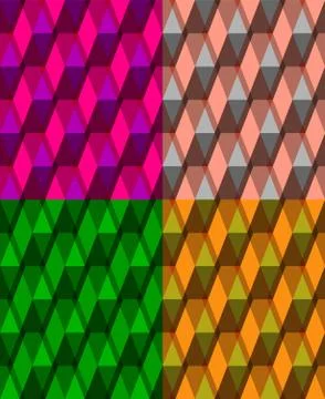 Ornamental geometric seamless pattern. Modern rhomb pixel perfect bright design イラスト素材
