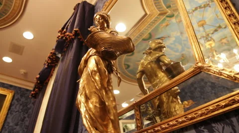 Ornamental Gold Statutte Stock Footage 40805643