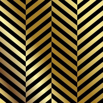 Ornamental Golden Pattern | Black Background Wallpaper Design Stock Illustration