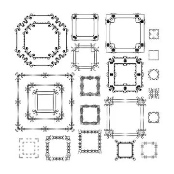 Ornamental gothic frames for the page decoration. Vector illustration. 库存插图