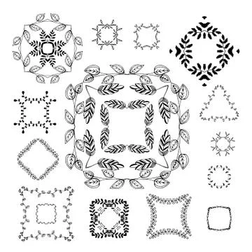 Ornamental hand drawn frames for the page decoration Illustrazione stock