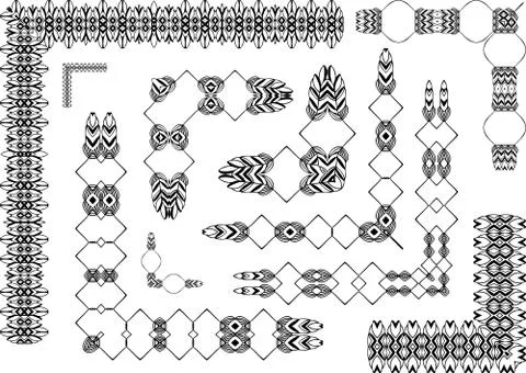 Ornamental hand drawn frames for the page decoration Stock Illustration