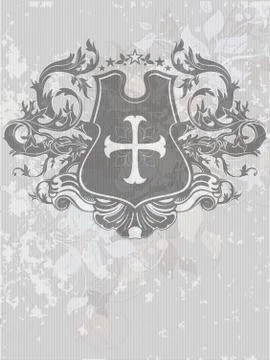 Ornamental heraldic shield Stock Illustration