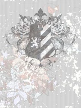 Ornamental heraldic shield Stock Illustration