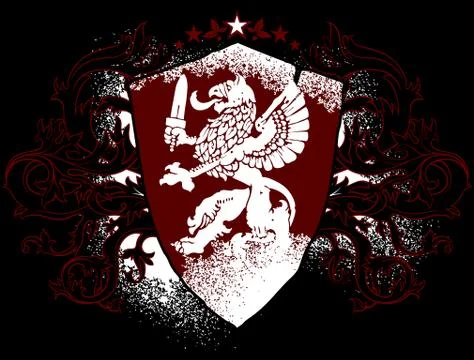 Ornamental heraldic shield Stock Illustration
