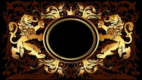 Ornamental heraldic shield Stock Illustration