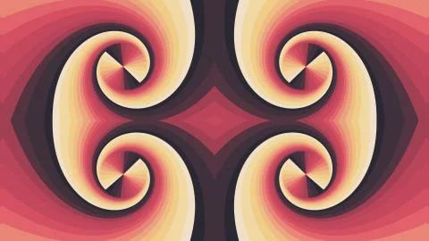 Ornamental kaleidoscope rainbow shape pattern illustration background New Illustrazione stock