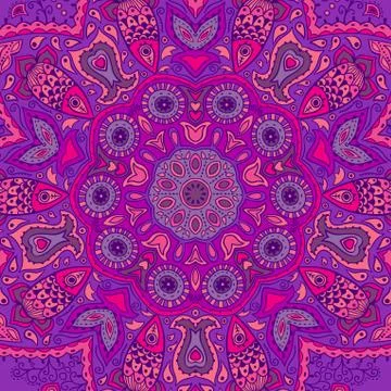 Ornamental lace pattern, circle background with many details, looks like croc Stock Illustration