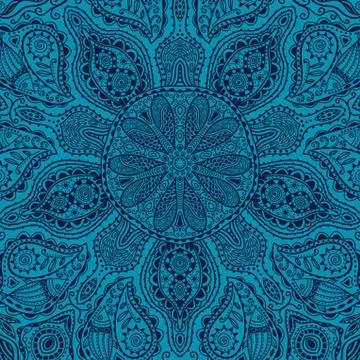Ornamental lace pattern, circle background with many details, looks like croc Illustrazione stock