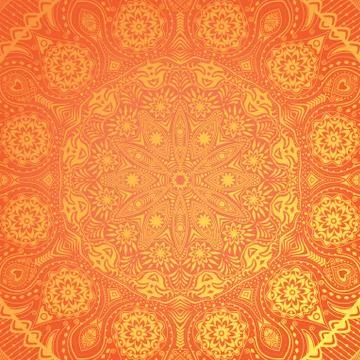Ornamental lace pattern, circle background with many details, looks like croc Stock Illustration